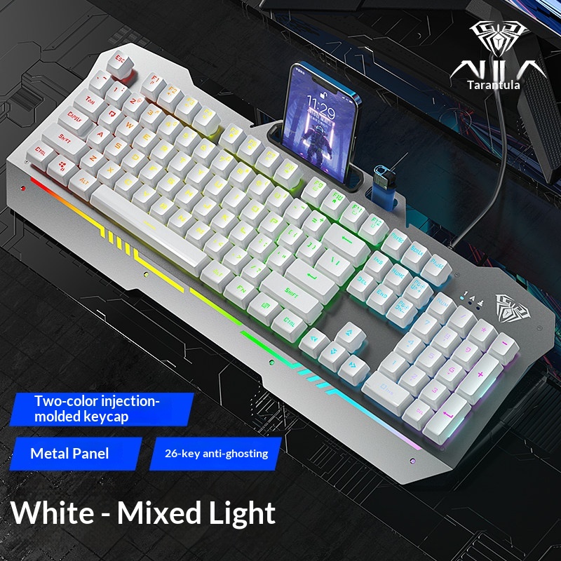 English Home Office - Teclado Gamer Aula F3010 com Fio,