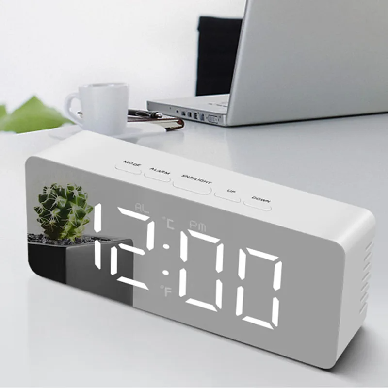 Home Office Alternative - Despertador digital LED Relógio de mesa