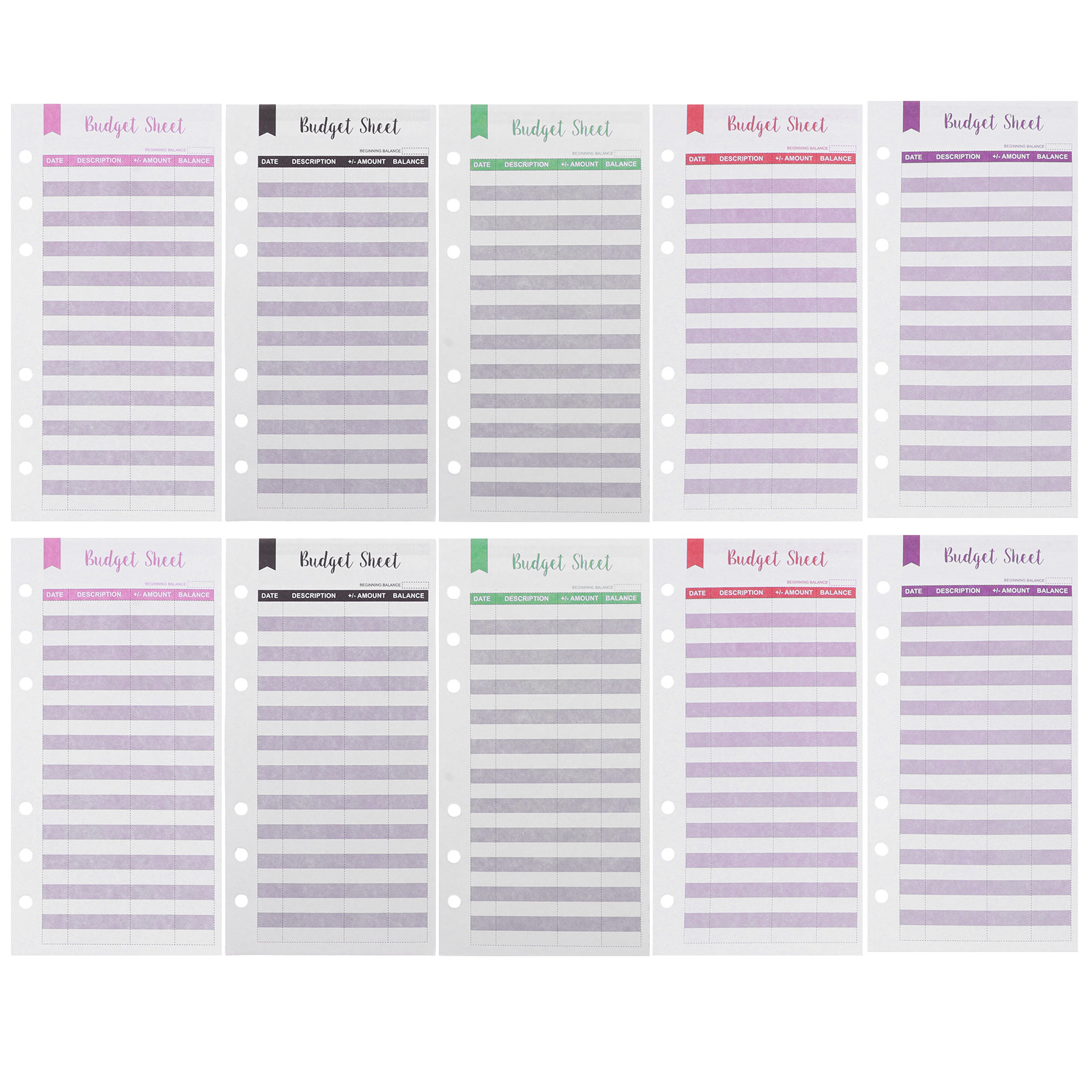 Home Office Budget - 36 Folhas de Refil para Envelopes