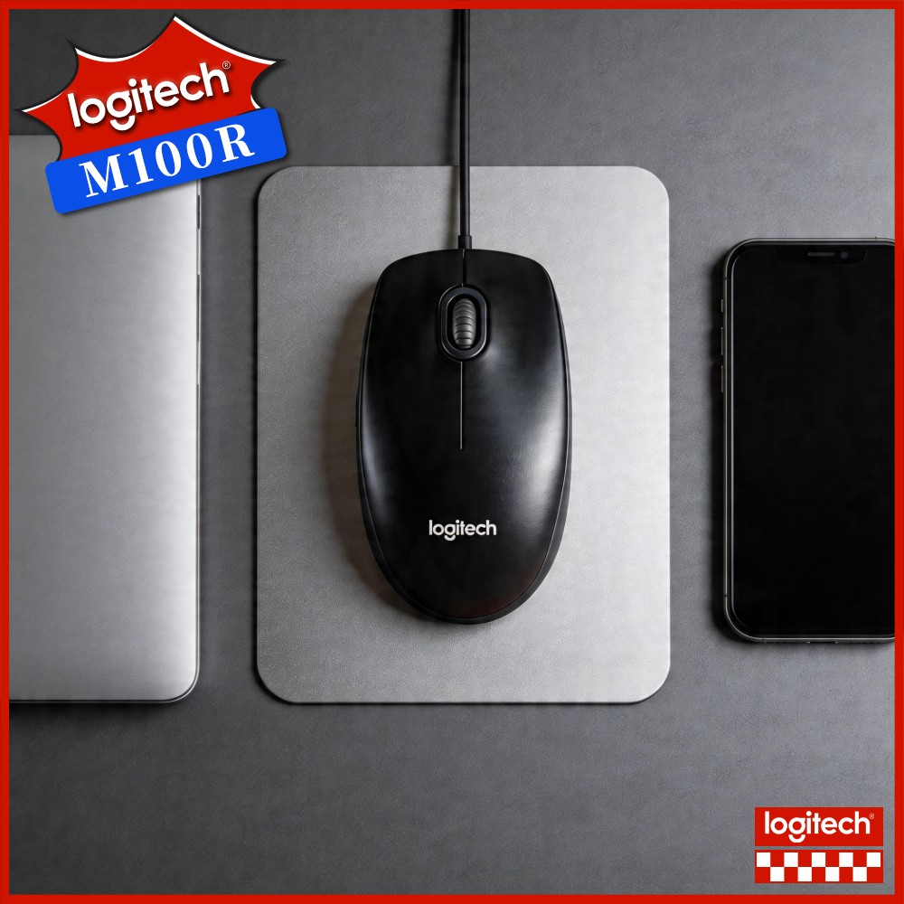 Home Office For Mac - Mouse USB com Fio Logitech M100R,
