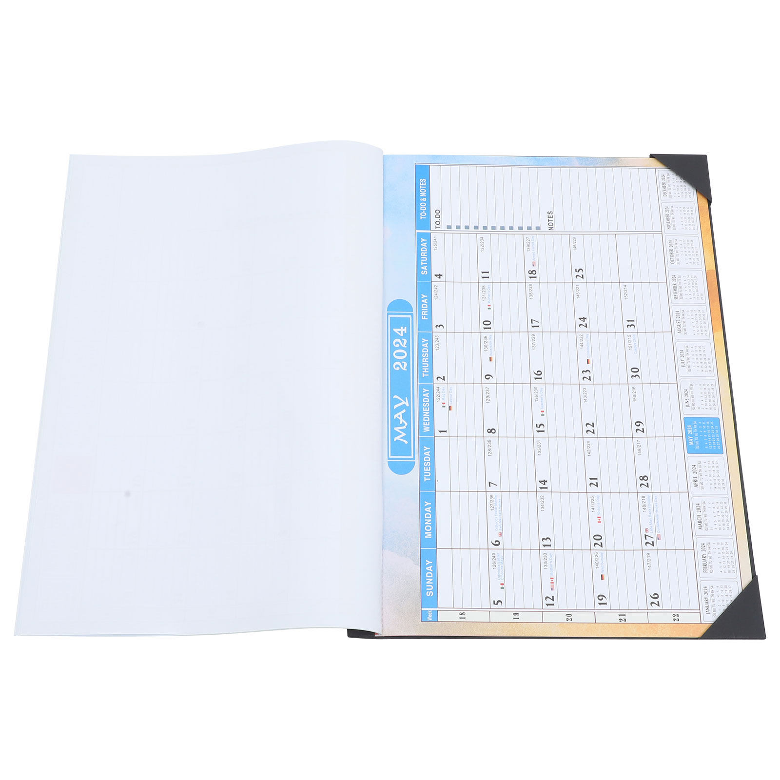 English Home Office - Calendário de Parede 2024, Calendário Mensal