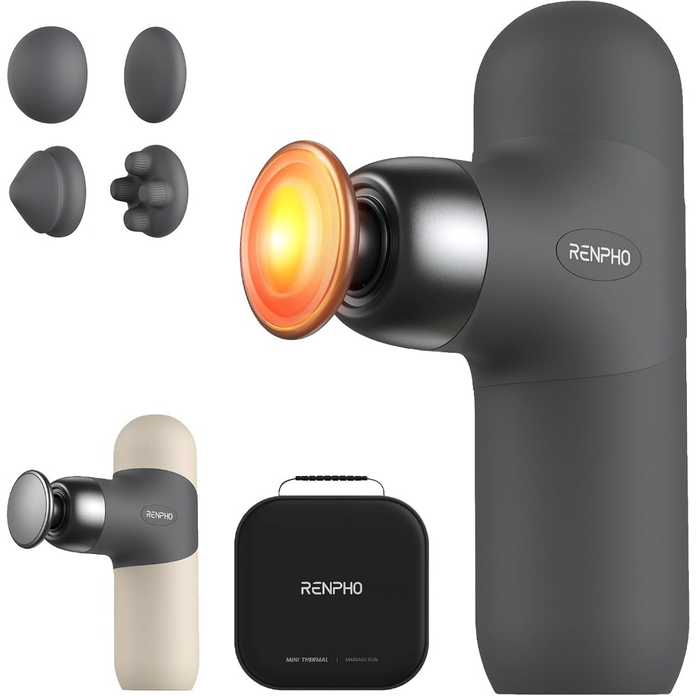 Home Office Alternative - Pistola de Massagem Térmica: 4 Velocidades,
