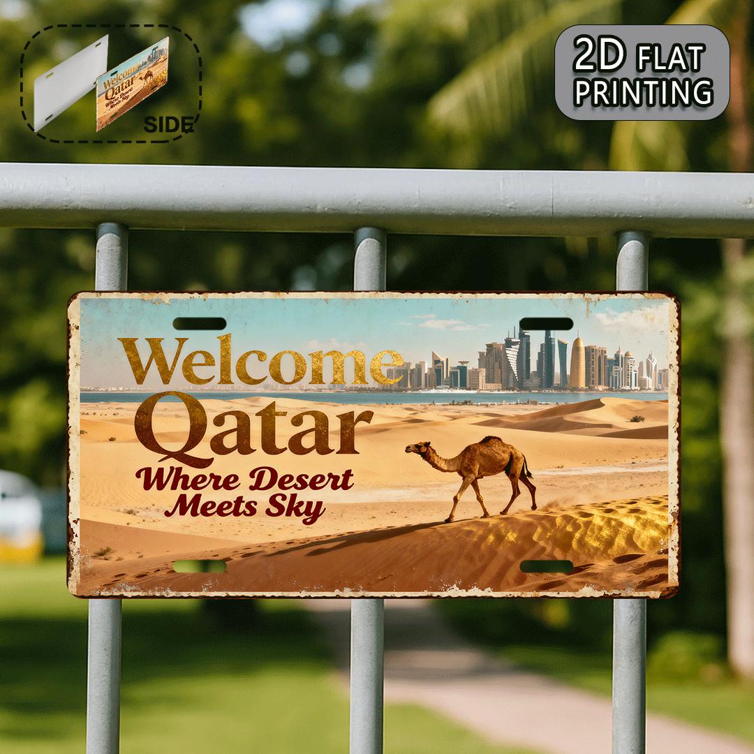 Placa Decorativa de Metal Vint - Home Office Qatar avaliação e preço
