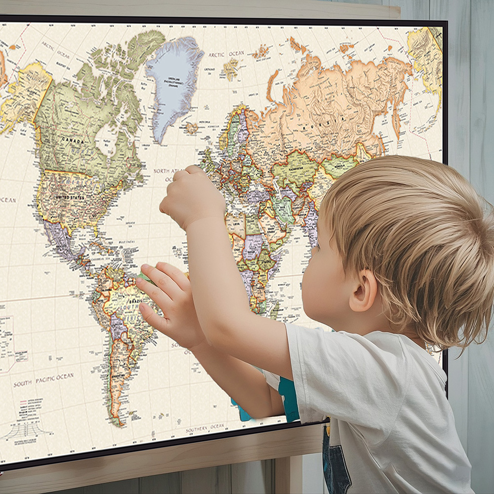 Pôster vintage pendurado mapa  - English Home Office avaliação e preço